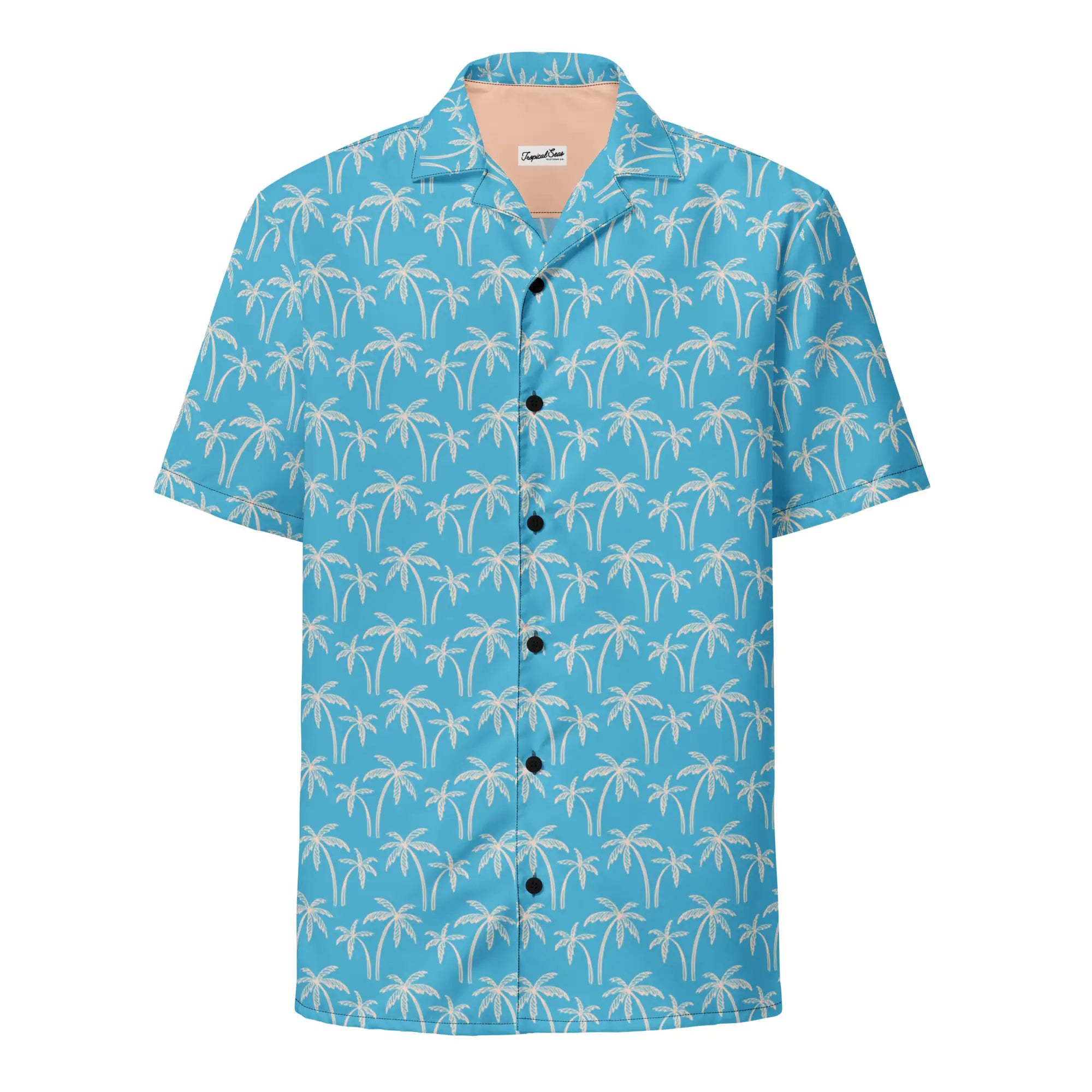 Palm Wave Oasis Button Down Hawaiian Shirt