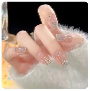 24Pcs Nude Pink Short Round Press-On Nails