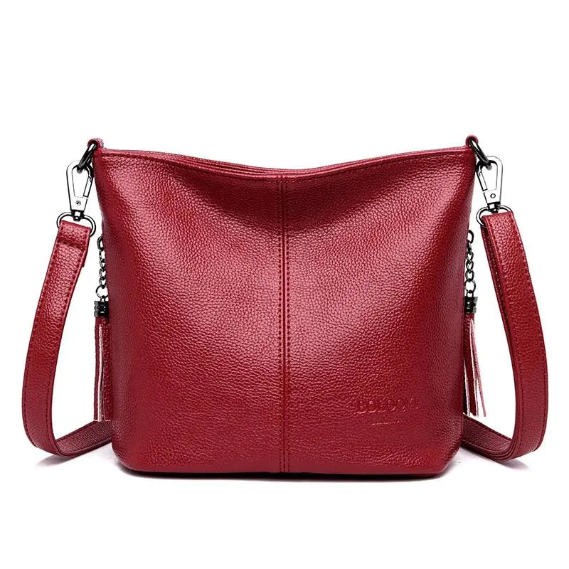 Solid Colors PU Leather Shoulder Bags