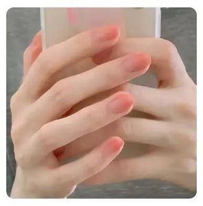 24Pcs Nude Pink Short Round Press-On Nails